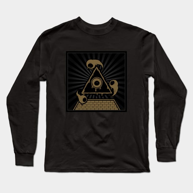 All-Seeing Illuminati Eye Long Sleeve T-Shirt by UnluckyDevil